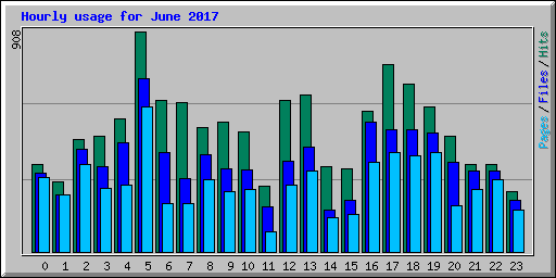 Hourly usage for June 2017