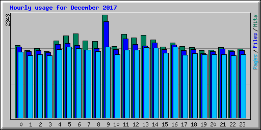 Hourly usage for December 2017