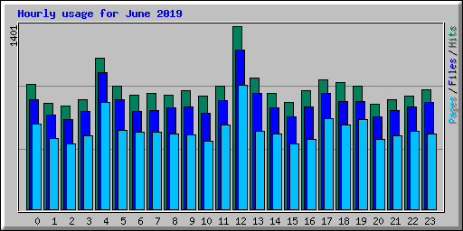 Hourly usage for June 2019