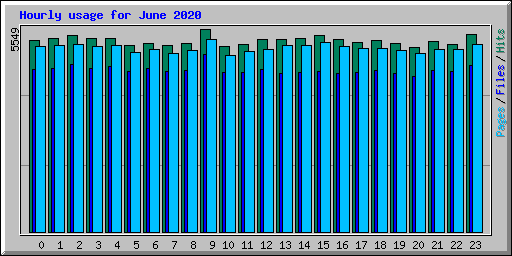 Hourly usage for June 2020