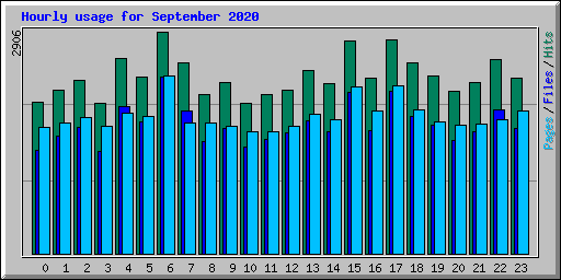 Hourly usage for September 2020