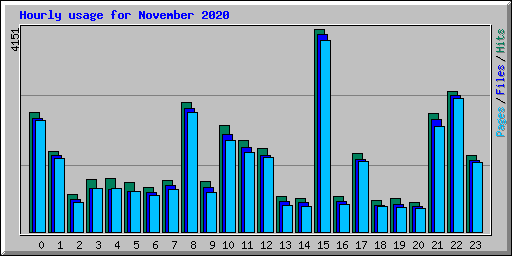 Hourly usage for November 2020