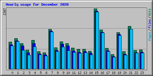 Hourly usage for December 2020