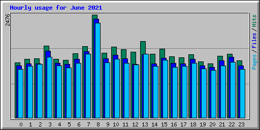 Hourly usage for June 2021