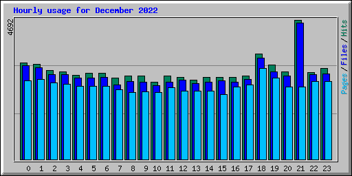 Hourly usage for December 2022