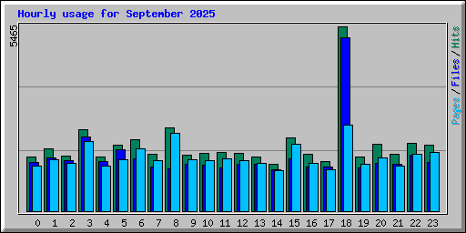Hourly usage for September 2025