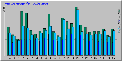 Hourly usage for July 2026
